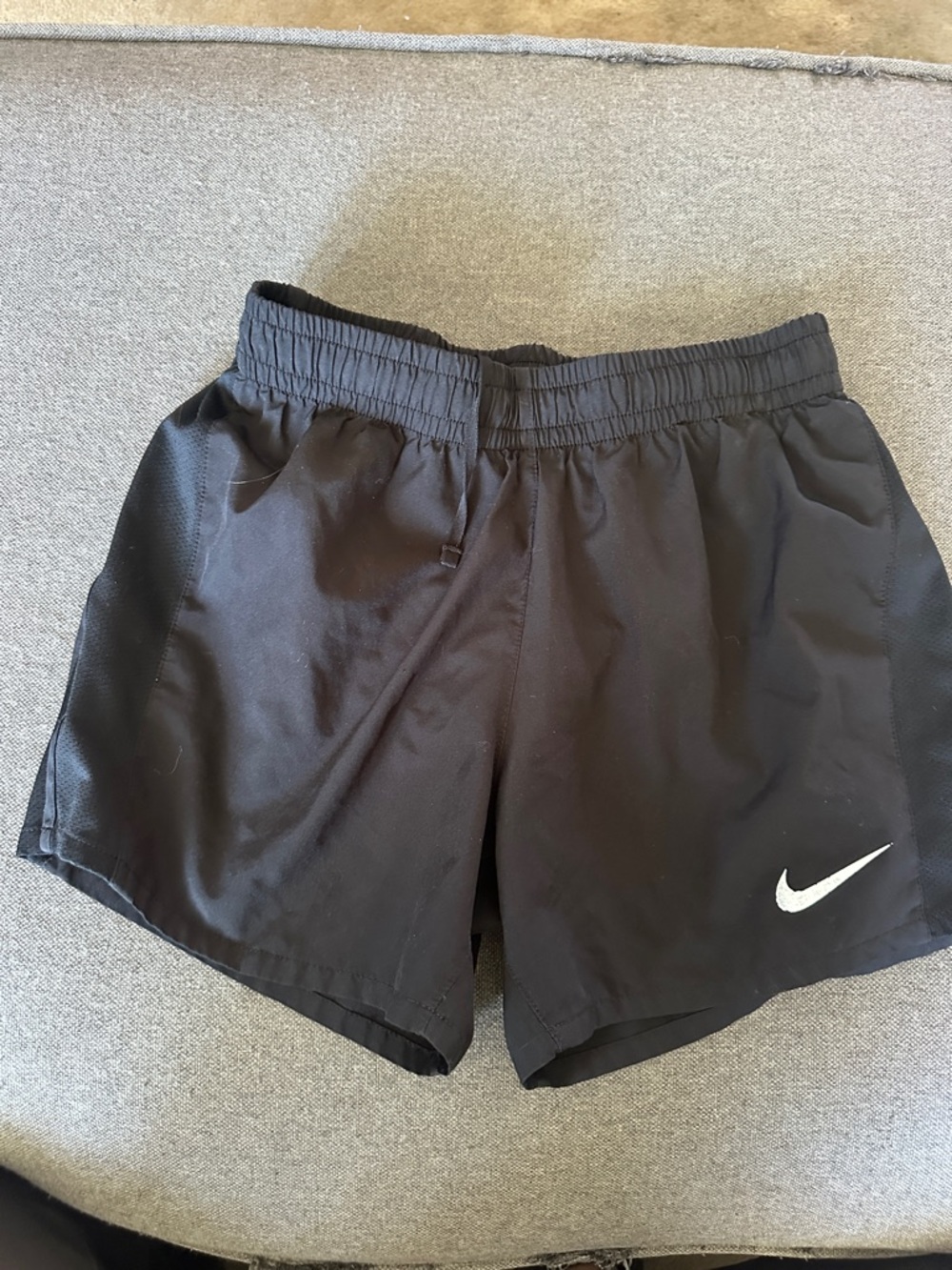 Nike Black Running Shorts with White Swoosh